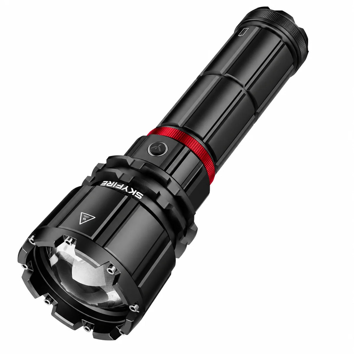 SkyFire 1209Ultra rechargeable flashlight front view #version_1209Ultra