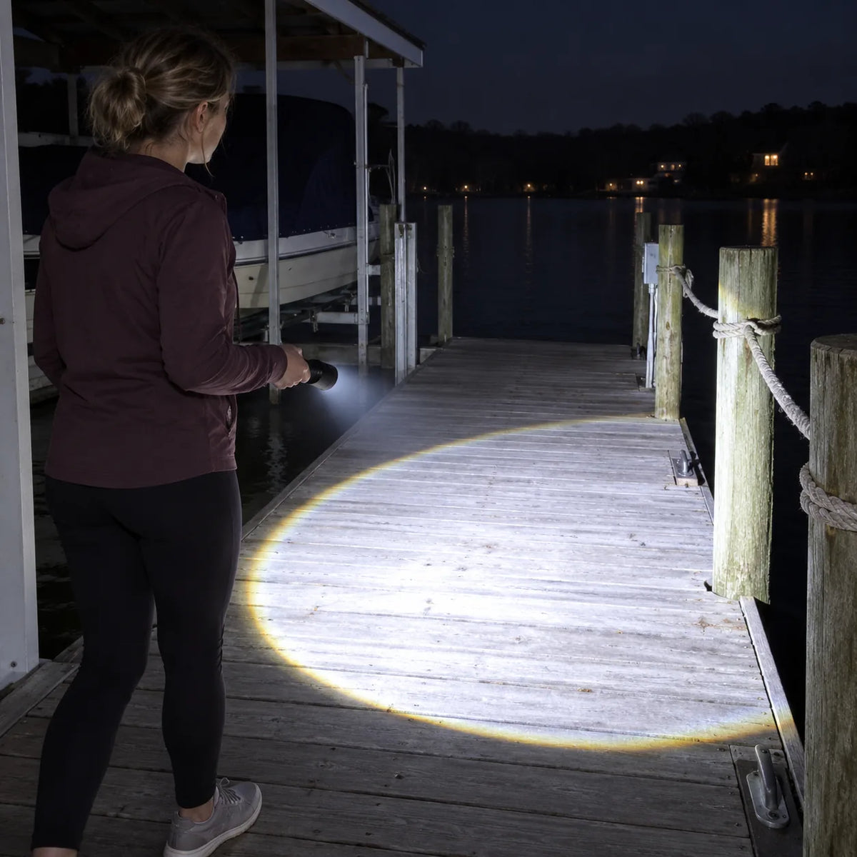 SkyFire 2503 2,100-Lumen Rechargeable Flashlight with Camping Light