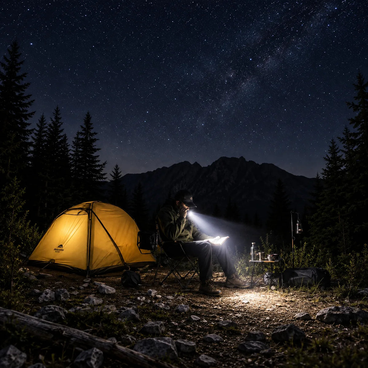 SkyFire 1376 1,300-Lumen Rechargeable Long-Range Flashlight