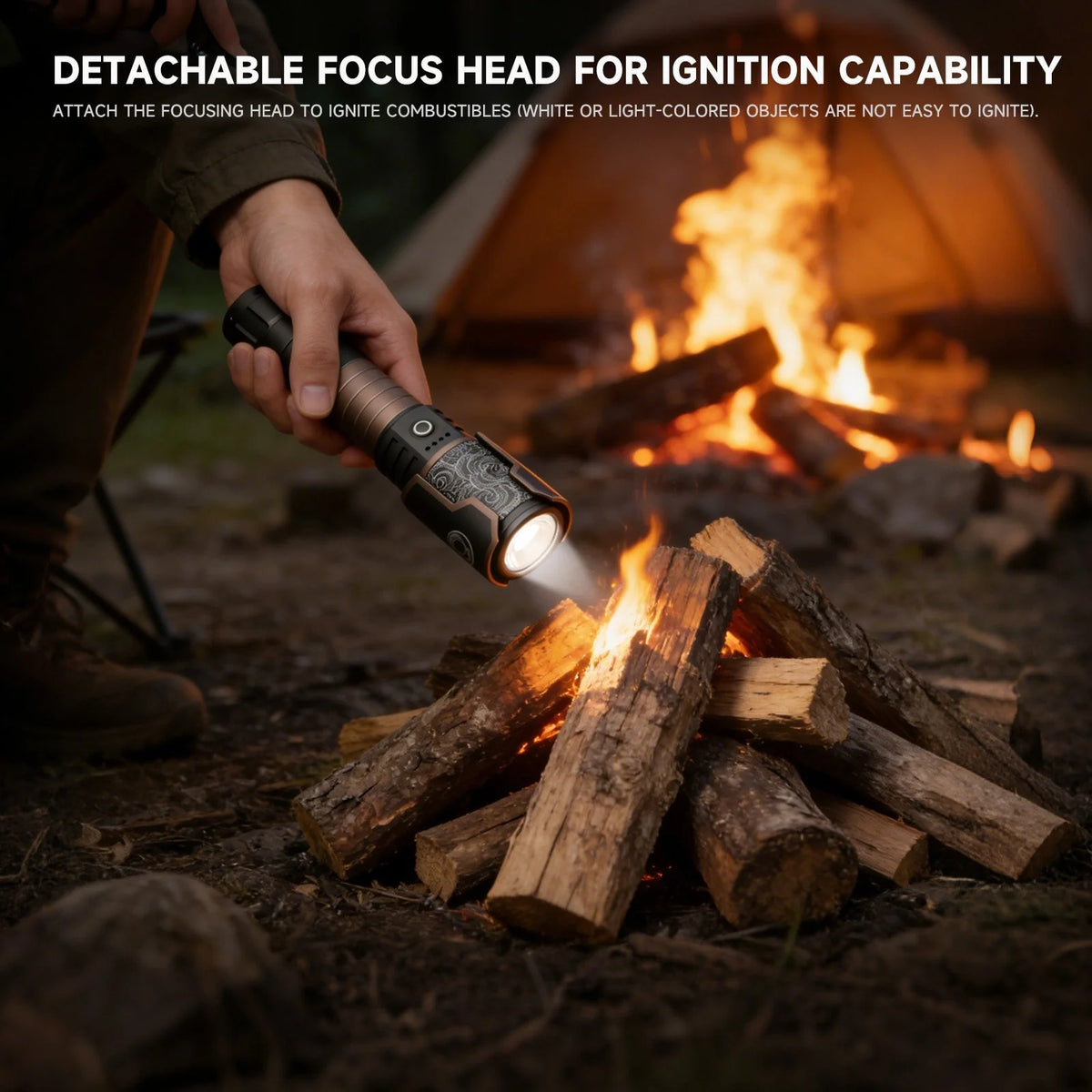 SkyFire 2025 2,100-Lumen Rechargeable Outdoor Flashlight