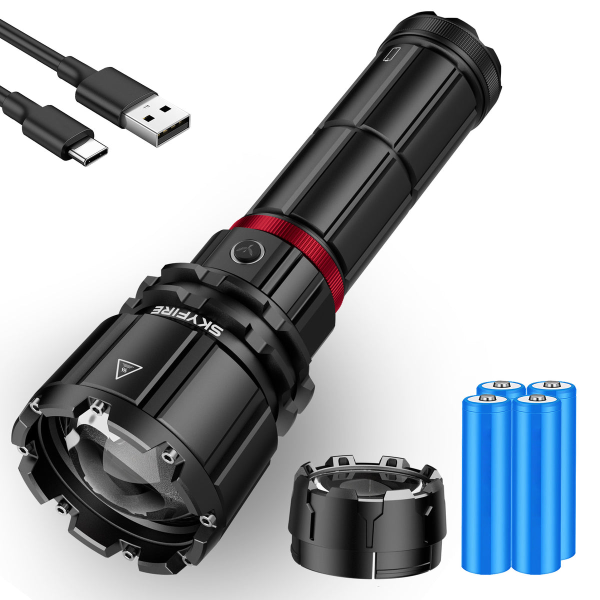 SkyFire 1209Pro Extra-Large Super Bright Flashlight#version_1209Ultra