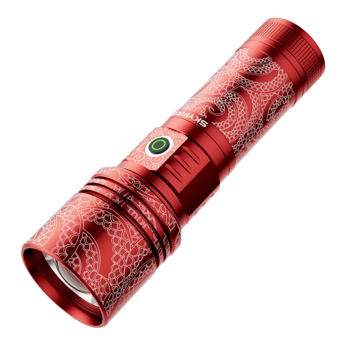 SkyFire SF-2015 Rechargeable Long-Range Flashlight with Camping Light