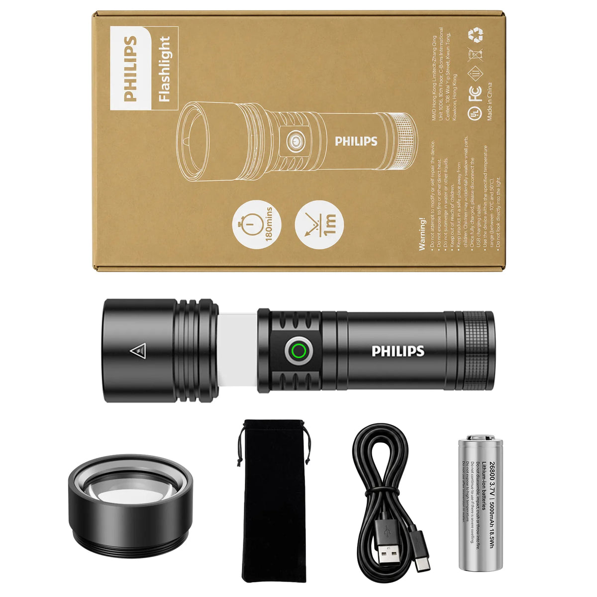 Product and included accessories arranged together